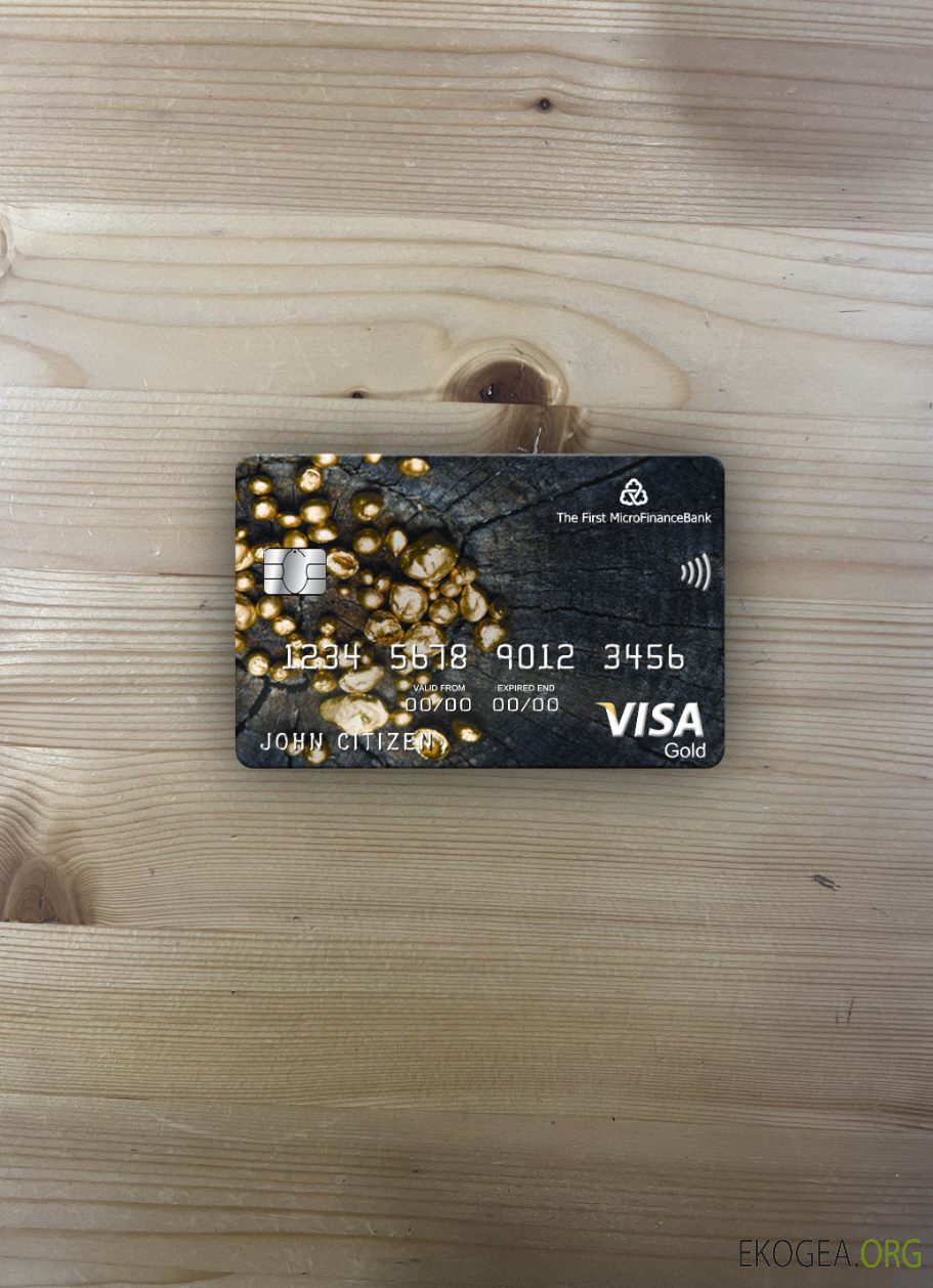 Tadjikistan La première banque de microfinance (FMFB) visa carte d'or photolook recto